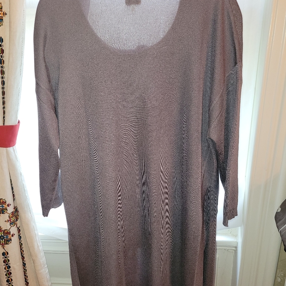 Anne Klein Open Front Knit Grey Duster M PRICE LOWERED - Picture 3 of 10